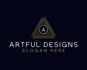 Luxury Art Deco Triangle logo design