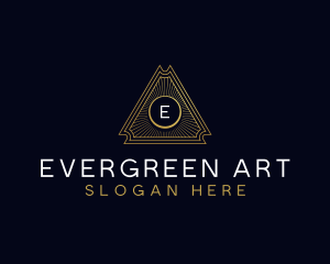 Luxury Art Deco Triangle logo design