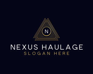 Luxury Art Deco Triangle logo design