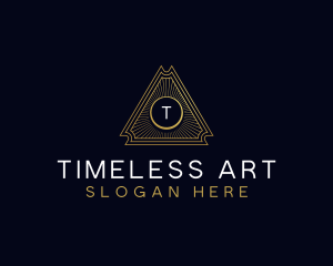 Luxury Art Deco Triangle logo design