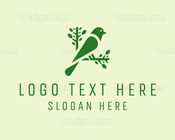 Green Nature Bird Logo