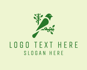 Green Nature Bird  logo