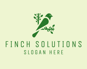 Green Nature Bird  logo design