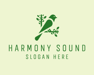 Green Nature Bird  logo
