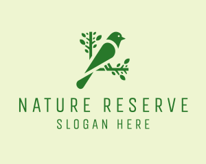 Green Nature Bird  logo design