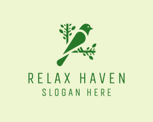 Green Nature Bird  logo