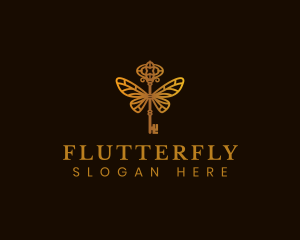 Key Butterfly Wings logo design