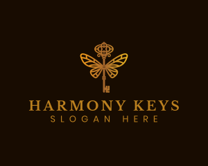 Key Butterfly Wings logo design