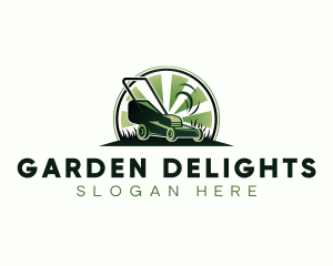 Landscaping Grass Mower logo design