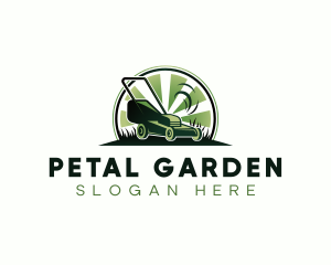 Landscaping Grass Mower logo design