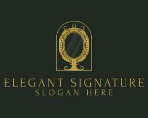 Elegant Ornate Mirror logo design