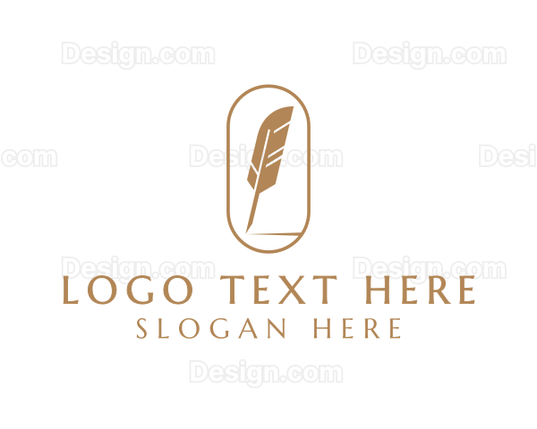 Feather Quill Writing Logo