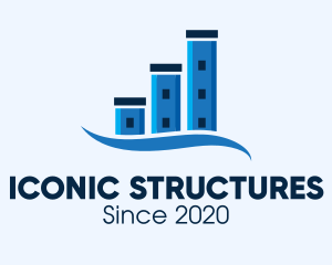 Blue Structural Towers logo design