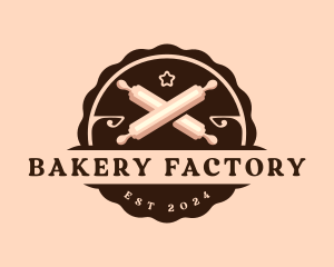 Rolling Pin Bakery Chef logo design