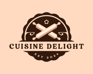 Rolling Pin Bakery Chef logo design