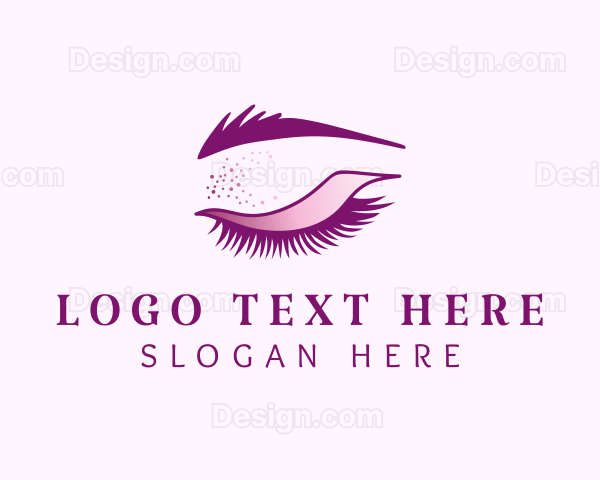 Purple Eyelash Grooming Logo