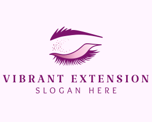 Purple Eyelash Grooming logo design