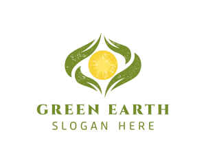 Sun Leaves Eco Friendly logo design