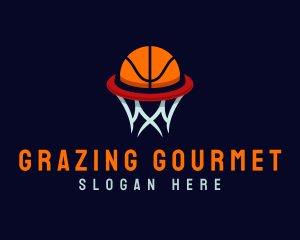 Ball Hoop Basketball logo design