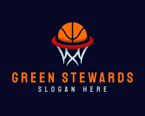 Ball Hoop Basketball logo design