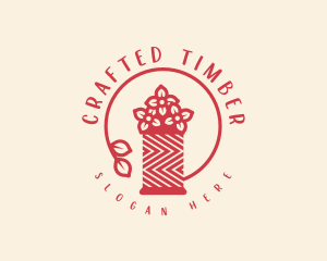 Floral Sewing Thread logo design