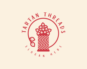 Floral Sewing Thread logo design