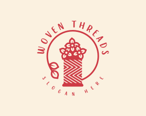 Floral Sewing Thread logo design