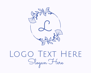 Garden Wedding Wreath Letter logo