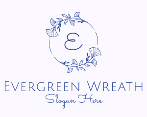 Garden Wedding Wreath Letter logo design