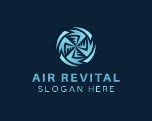 Propeller Fan Ventilation logo design