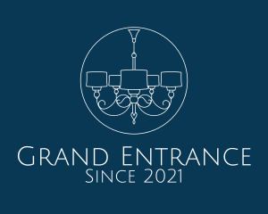 Minimalist Grand Chandelier  logo design