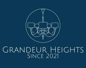Minimalist Grand Chandelier  logo design
