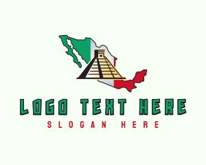 Mexico Pyramid Ruins logo