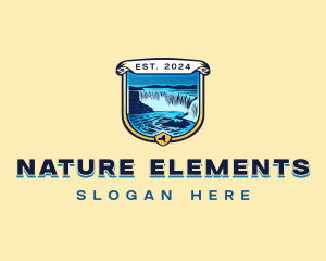 Niagra Waterfall Nature logo design