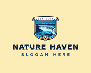 Niagra Waterfall Nature logo design