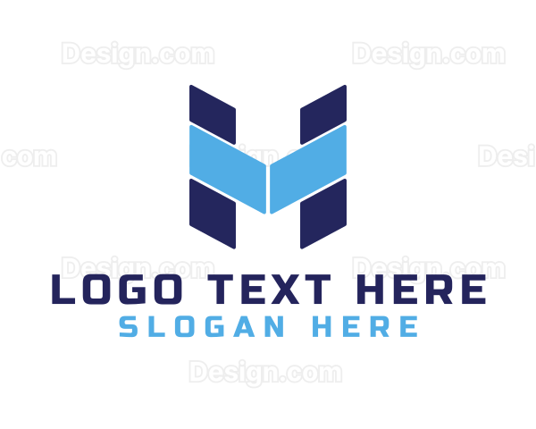 Technology Monogram Letter HM Logo