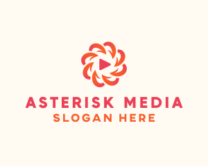 Radial Media Flower logo design