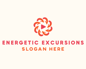 Radial Media Flower logo design