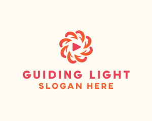 Radial Media Flower logo design