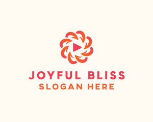 Radial Media Flower logo design