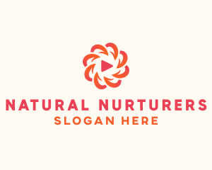 Radial Media Flower logo design