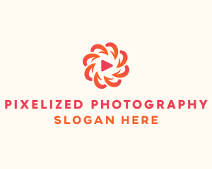 Radial Media Flower logo design