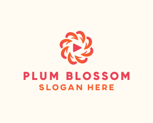 Radial Media Flower logo design