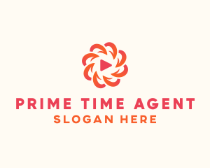 Radial Media Flower logo design