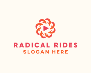 Radial Media Flower logo design