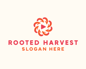 Radial Media Flower logo design