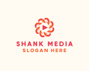 Radial Media Flower logo design