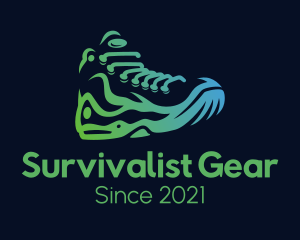 Minimalist Hiking Boots logo design