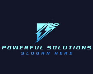 Lightning Thunder Power logo design