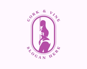 Sexy Woman Lingerie logo design